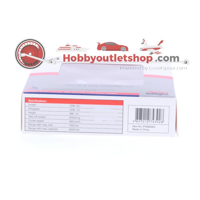 Schaal 1:500 Inflight 500 IF5880002 TWA - Trans World Airlines Convair 880 Reg. N806TW #7225