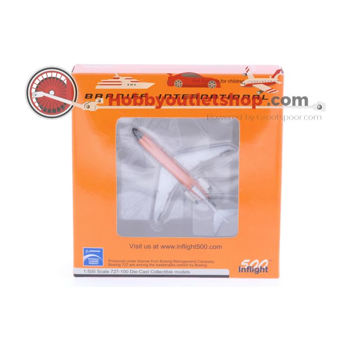 Schaal 1:500 Inflight 500 IF5721003 Braniff International Boeing 727-100 (Orange) Reg. N7279 #7234