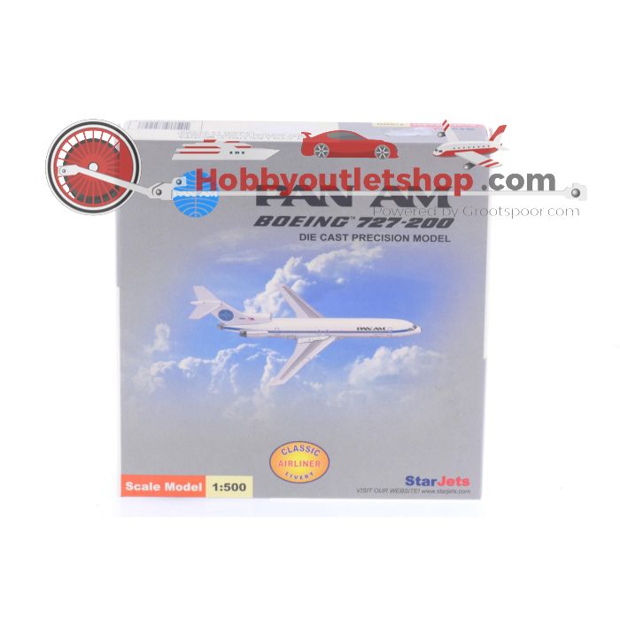 Schaal 1:500 StarJets SJPAA109A Pan Am Boeing 727-200 Reg. N364PA #7240
