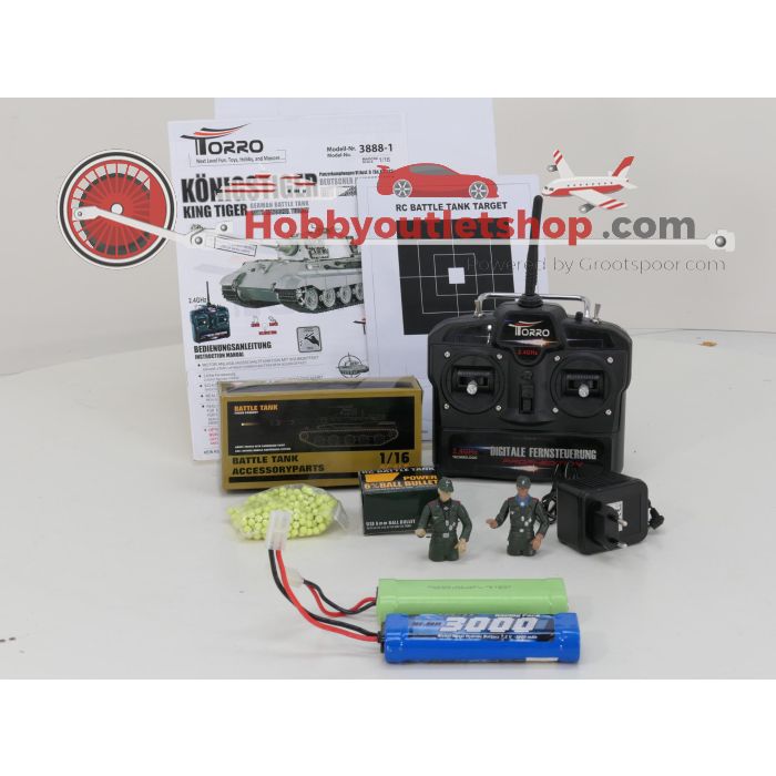 Schaal 1:16 Torro 3888-1 Koningstiger RC overcompleet #6765