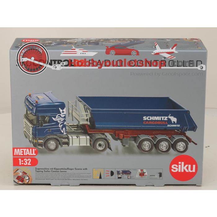 Schaal 1:32 Siku control32 6725 Scania trekker met kiepwagen RC #6766