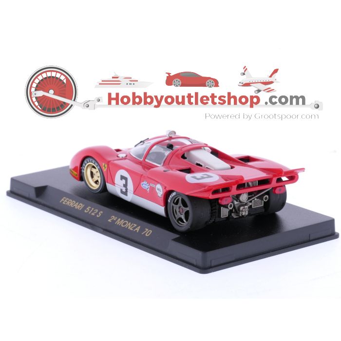 Schaal 1:32 Fly Classic C1 Ferrari 512 S 2° Monza 70 No. 3 slotcar #6796