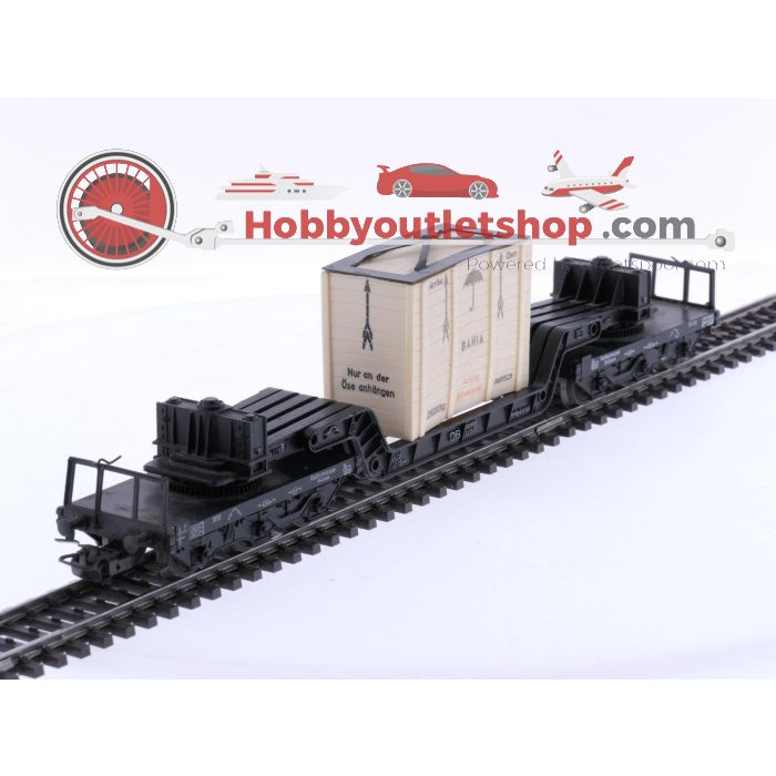 Schaal H0 Märklin 4517 en 4618 set van 3 goederenwagens van de DB #6810