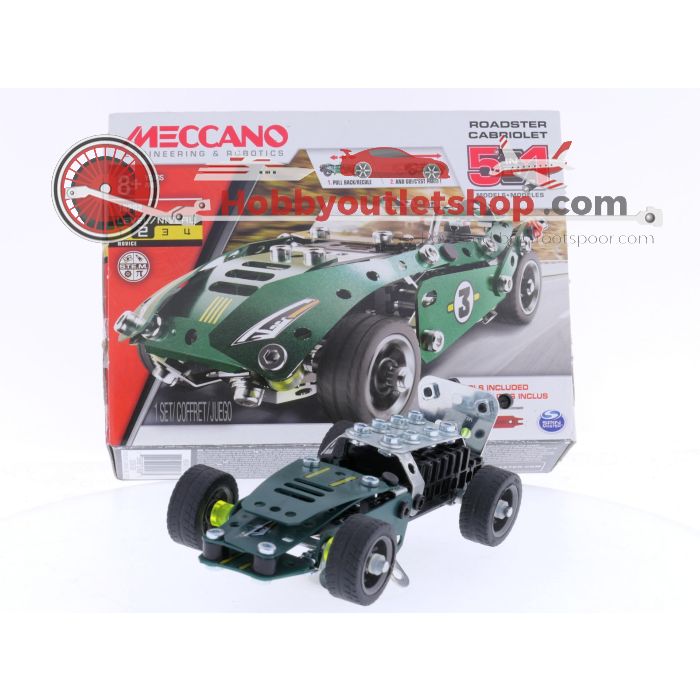 Meccano 18202 Roadster Cabriolet 5 in 1 met pullback motor #6815