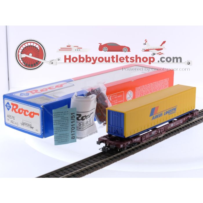 Schaal H0 Roco 46576 containerwagen 
