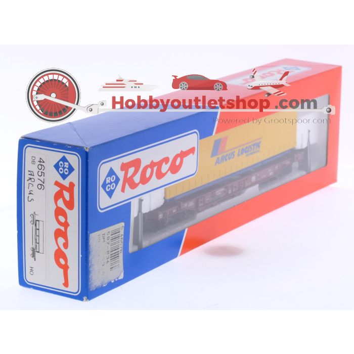 Schaal H0 Roco 46576 containerwagen 