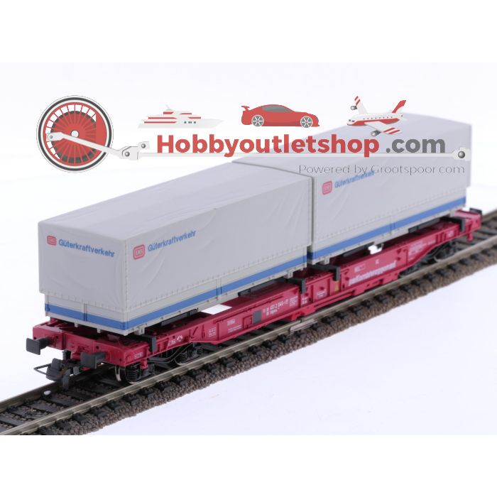 Schaal H0 Roco 46562 dieplader wagen Sdgnms “DB Güterverkehr” van de DB #6846