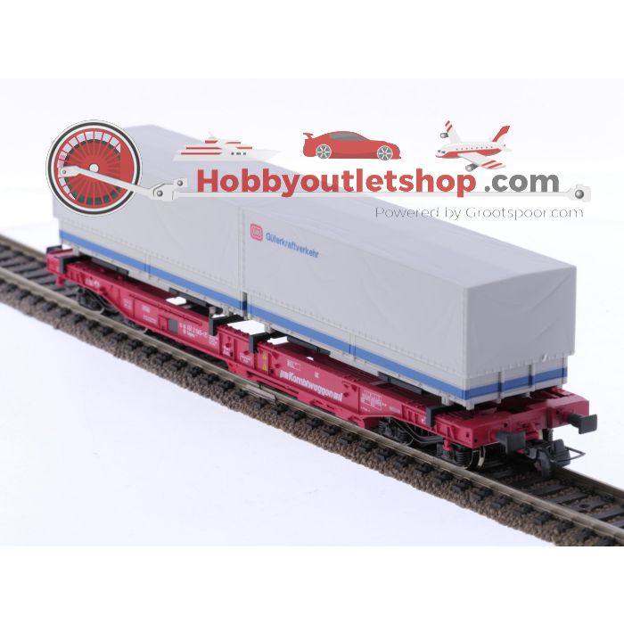 Schaal H0 Roco 46562 dieplader wagen Sdgnms “DB Güterverkehr” van de DB #6846