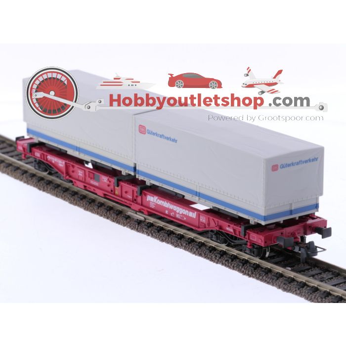 Schaal H0 Roco 46562 dieplader wagen Sdgnms “DB Güterverkehr” van de DB #6846