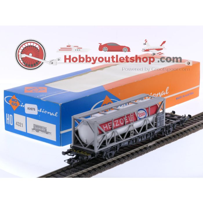 Schaal H0 Roco 4321 containerwagen Lgjs 598 Esso van de DB #6855