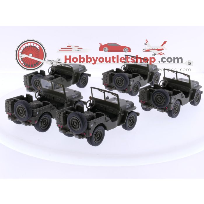 Schaal 1:32 DaimlerChrysler Corporation SS-61053A set van 5 Jeep Willys 1941 #7312