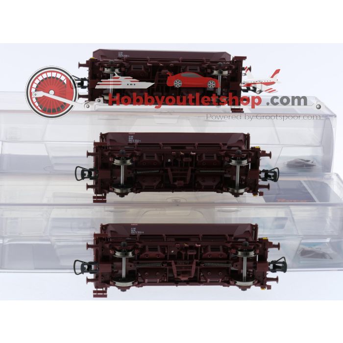 Schaal H0 Roco 67575 3-delige set zwenkbare dakwagen type Tdgs van de DB #6877