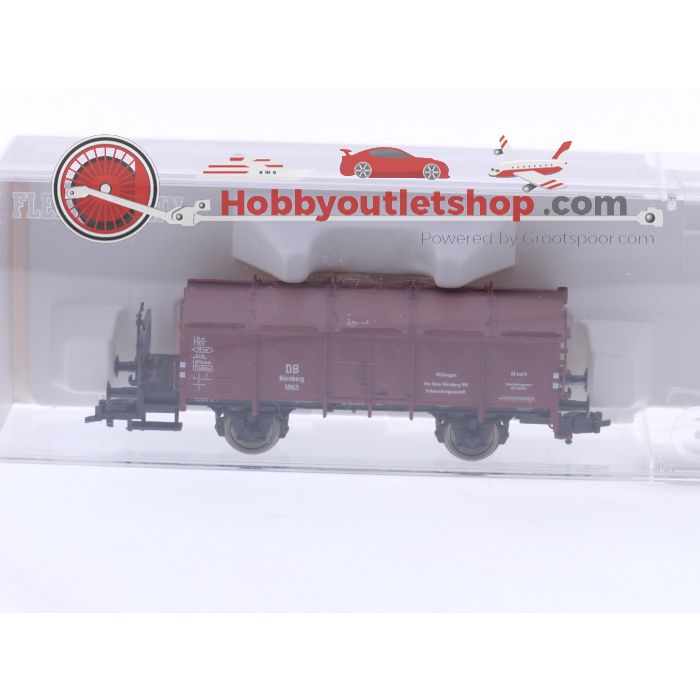 Schaal H0 Fleischmann 82 5910 K set van 2 goederen wagen klapdekselwagen type K 15 en plattewagen type X 05 van de DB #6900