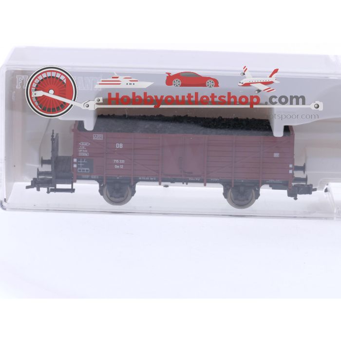 Schaal H0 Fleischmann 82 5215 K set van 2 goederenwagens beladen met kolen type Om 12 van de DB #6899