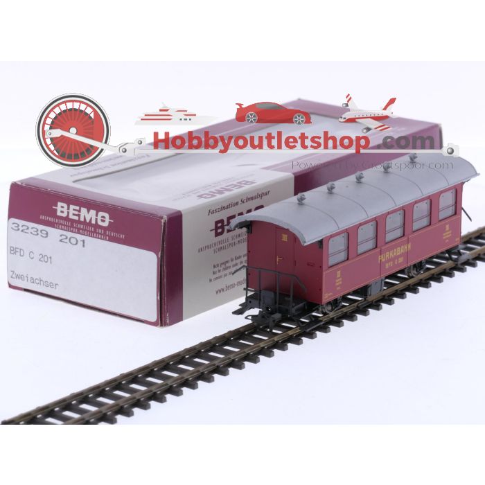 Schaal H0m BEMO 3239 201 personenrijtuig 3e kl. BFD C 201 tweeasser van de DFB #P271