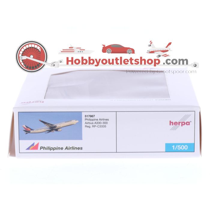 Schaal 1:500 Herpa 517867 Philippine Airlines Airbus A330-300 Reg. RP-C3335 #7344 - sku: 20250328014239 - Gebruikt - Zo goed als nieuw - Afbeelding 3