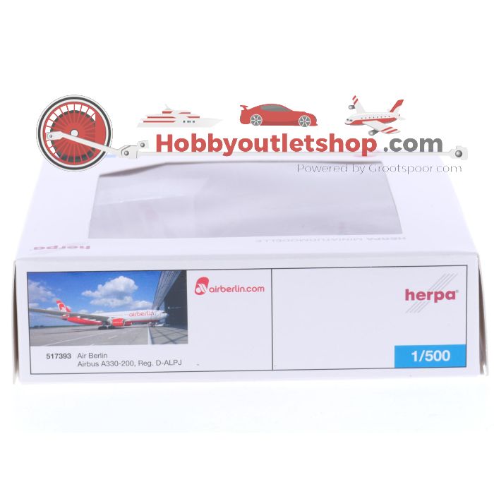 Schaal 1:500 Herpa 517393 Air Berlin Airbus A330-200 Reg. D-ALPJ #7388 - sku: 20250402035447 - Gebruikt - Zo goed als nieuw - Afbeelding 3