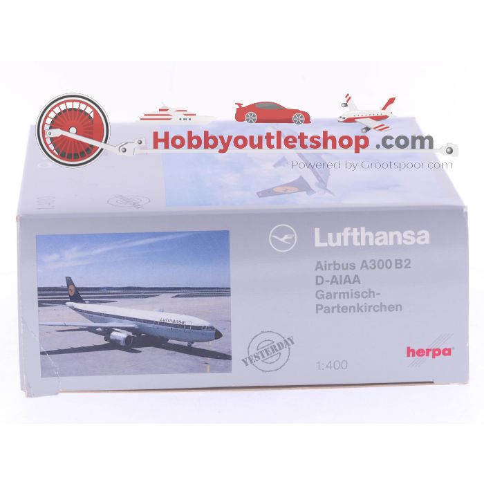 Schaal 1:400 Herpa 560764 Lufthansa Airbus A300 B2 