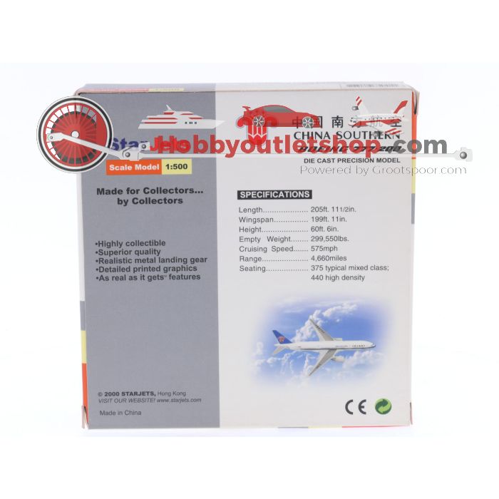 Schaal 1:500 Star Jets SJCSN041 China Southern Boeing 777-200 Reg. B-2057 #7397