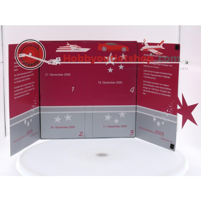 Schaal 1:500 Herpa 514941 Christmas 2005 - Edition 5 DC-8-61+B737-900+L1049+F50 United+Korean Air+Avianca+Air Baltic #7415 - sku: 20250408103422 - Gebruikt - Zo goed als nieuw - Afbeelding 3