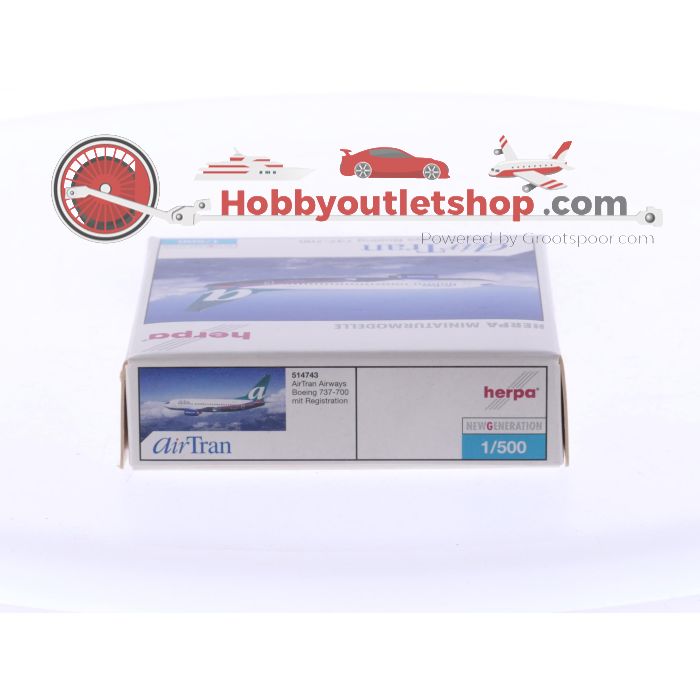Schaal 1:500 Herpa 514743 AirTran Airways Boeing 737-700 Reg. N126AT #7436 - sku: 20250410112632 - Gebruikt - Zo goed als nieuw - Afbeelding 3