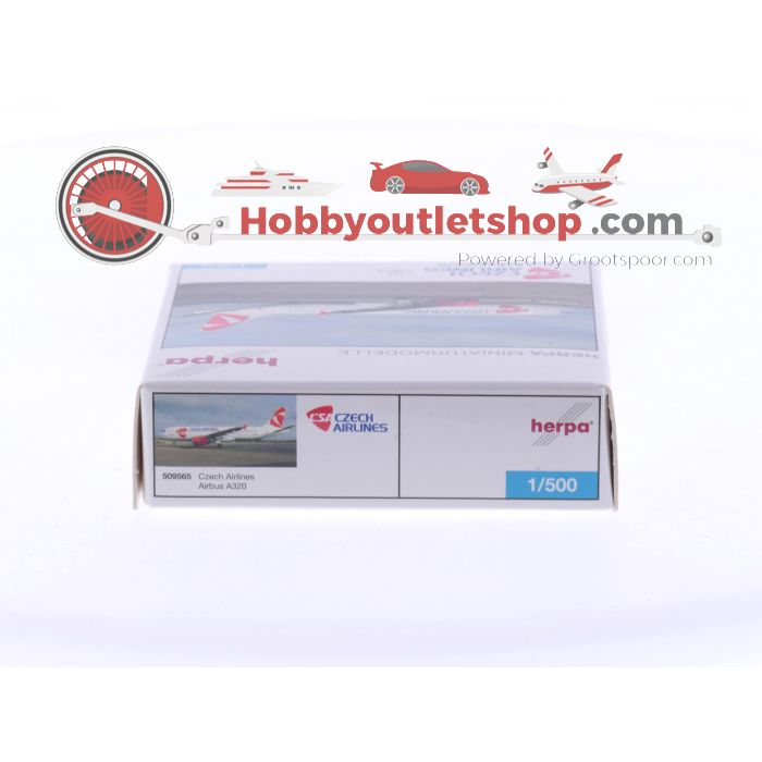 Schaal 1:500 Herpa 509565 CSA Czech Airlines Airbus A320 Reg. OK-GEA #7452