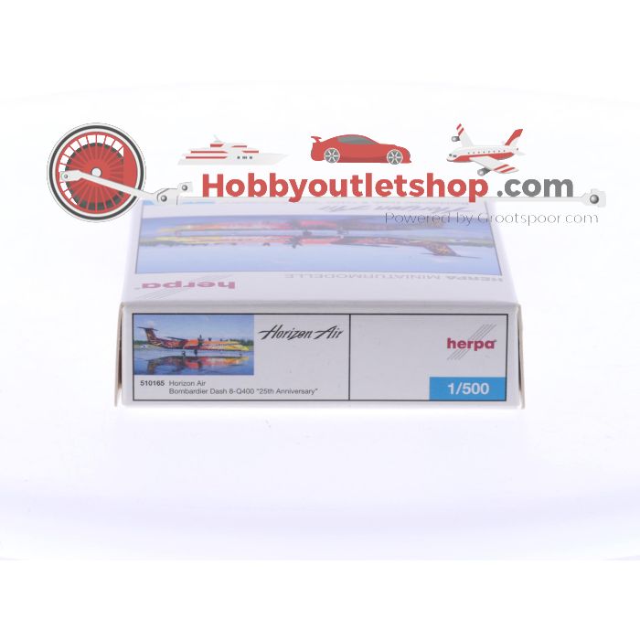 Schaal 1:500 Herpa 510165 Horizon Air Bombardier Dash 8-Q400 N425QX "25th Anniversary" #7491 - sku: 20250415032728 - Gebruikt - Zo goed als nieuw - Afbeelding 3