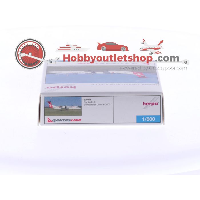 Schaal 1:500 Herpa 509558 QantasLink Bombardier Dash 8-Q400 Reg. VH-QOJ #7499 - sku: 20250416084003 - Gebruikt - Zo goed als nieuw - Afbeelding 3