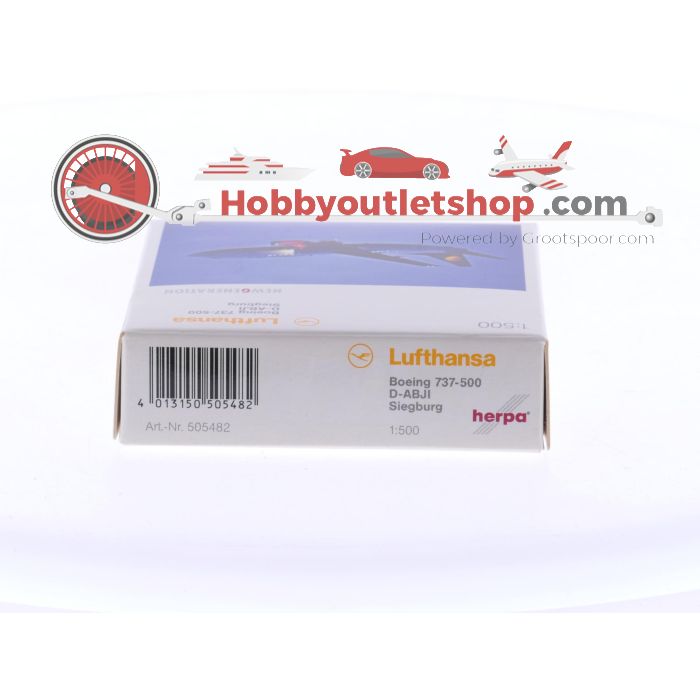 Schaal 1:500 Herpa 505482 Lufthansa Boeing 737-500 "Siegburg" Reg. D-ABJI #7514 - sku: 20250417023944 - Gebruikt - Zo goed als nieuw - Afbeelding 3