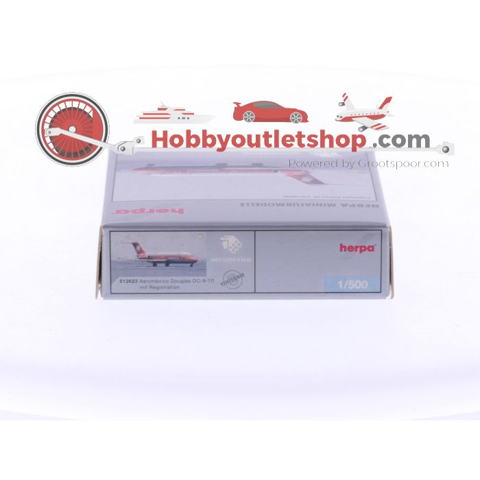 Schaal 1:500 Herpa 513623 Aeroméxico Douglas DC-9-10 Reg. XA-SOH #7517 - sku: 20250417035506 - Gebruikt - Zo goed als nieuw - Afbeelding 3