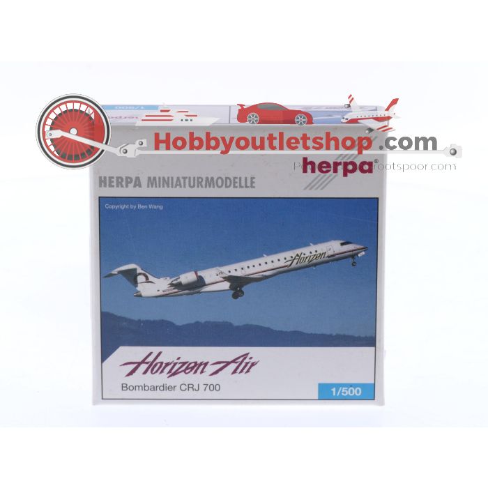 Schaal 1:500 Herpa 514286 Horizon Air Bombardier CRJ 700 Reg. N604GX #7520