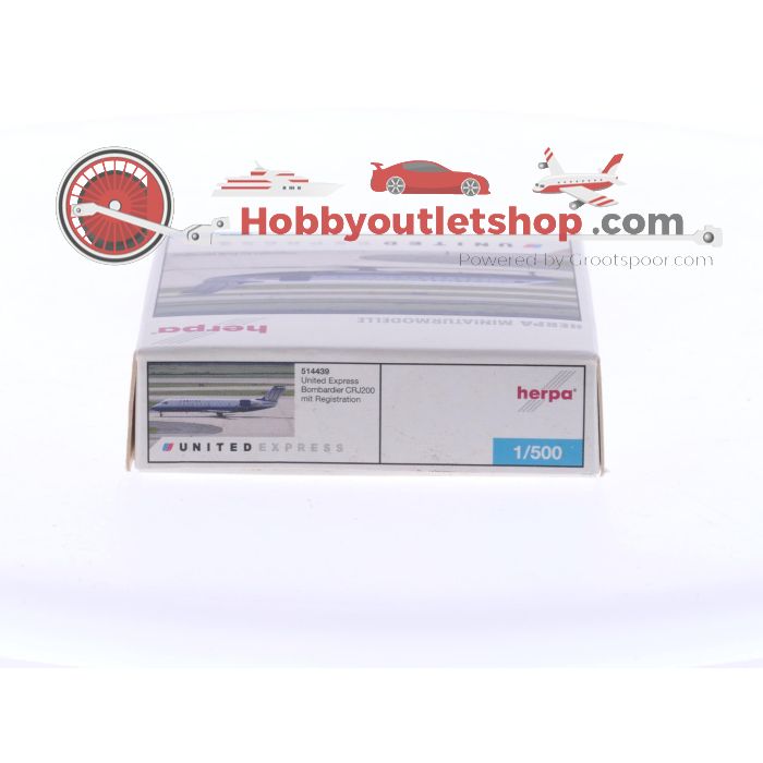 Schaal 1:500 Herpa 514439 United Express Bombardier CRJ200 Reg. N466AW #7525 - sku: 20250418042502 - Gebruikt - Zo goed als nieuw - Afbeelding 3