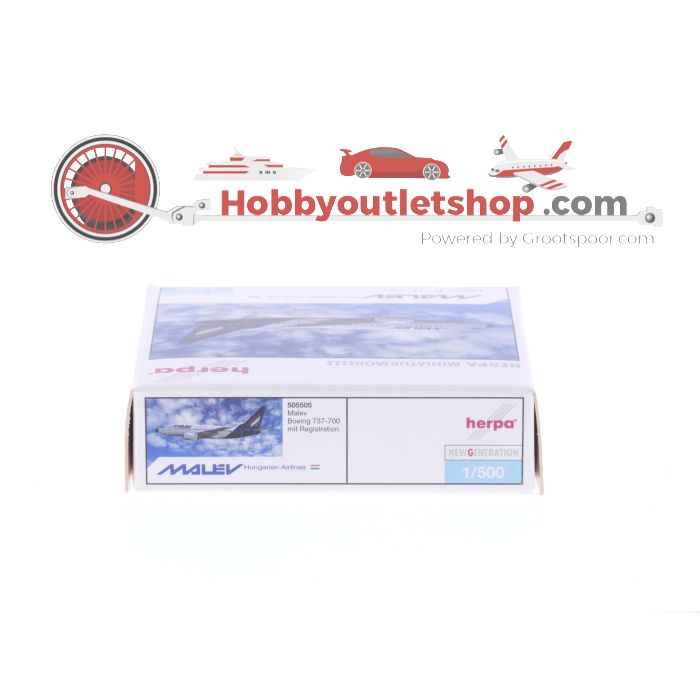 Schaal 1:500 Herpa 505505 Malev Hungarian Airlines Boeing 737-700 Reg. HA-LOA #7530