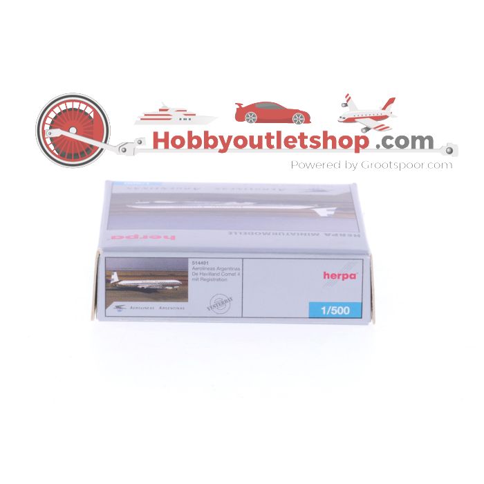 Schaal 1:500 Herpa 514491 Aerolineas Argentinas De Havilland Comet 4 Reg. LV-AHP #7532 - sku: 20250422103234 - Gebruikt - Zo goed als nieuw - Afbeelding 3