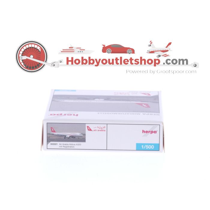 Schaal 1:500 Herpa 502221 Air Arabia Airbus A320 Reg. A6-ABA #7535 - sku: 20250422112406 - Gebruikt - Zo goed als nieuw - Afbeelding 3
