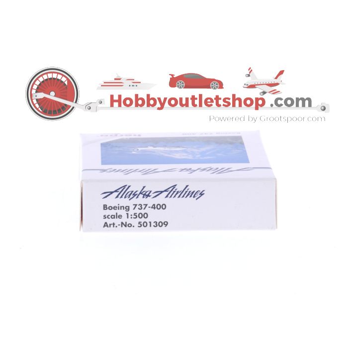 Schaal 1:500 Herpa 501309 Alaska Airlines Boeing 737-400 Reg. N754AS #7548 - sku: 20250422022926 - Gebruikt - Zo goed als nieuw - Afbeelding 3