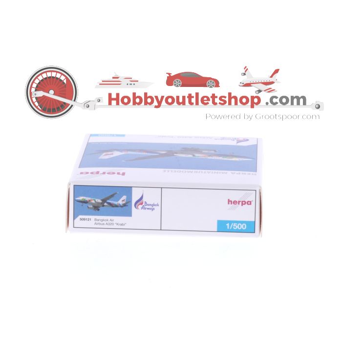 Schaal 1:500 Herpa 509121 Bangkok Airways Airbus A320 "Krabi" Reg. HS-PGV #7554 - sku: 20250422033847 - Gebruikt - Zo goed als nieuw - Afbeelding 3