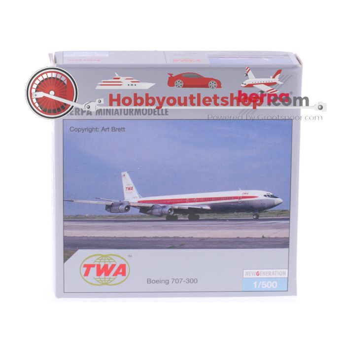 Schaal 1:500 Herpa 510264 TWA - Trans World Airlines Boeing 707-300 Reg. N18709 #7561