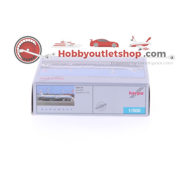 Schaal 1:500 Herpa 508179 Aeroflot Ilyushin IL-18 Reg. CCCP-74260 #7571