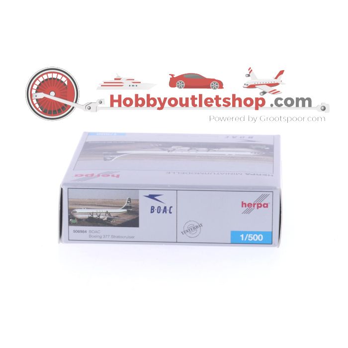 Schaal 1:500 Herpa 506984 BOAC Boeing 377 Stratocruiser Reg. G-ANUB #7573