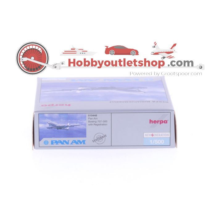 Schaal 1:500 Herpa 510448 Pan Am Boeing 707-300 Reg. N880PA #7575 - sku: 20250424112502 - Gebruikt - Zo goed als nieuw - Afbeelding 3