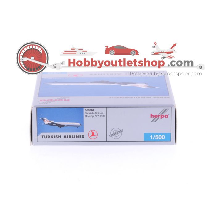 Schaal 1:500 Herpa 503204 Turkish Airlines Boeing 727-200 Reg. TC-JBG #7581