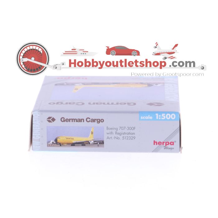 Schaal 1:500 Herpa 512329 German Cargo Boeing 707-300F Reg. D-ABUO #7582 - sku: 20250424013722 - Gebruikt - Zo goed als nieuw - Afbeelding 3
