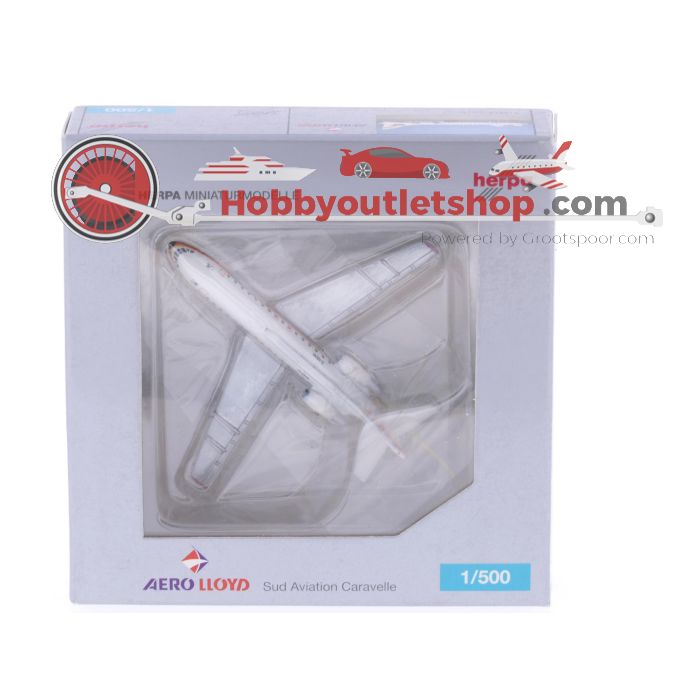 Schaal 1:500 Herpa 515474 AeroLloyd Sud Aviation Caravelle Reg. D-ABAK #7583