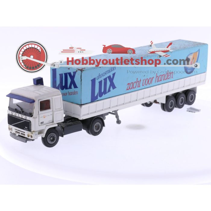 Schaal 1:50 Tekno Volvo F10 en Scania 142H vrachtwagen set Lux schoonmaakmiddelen OPTISCHE SCHADE / OPTICAL DAMAGE #6936