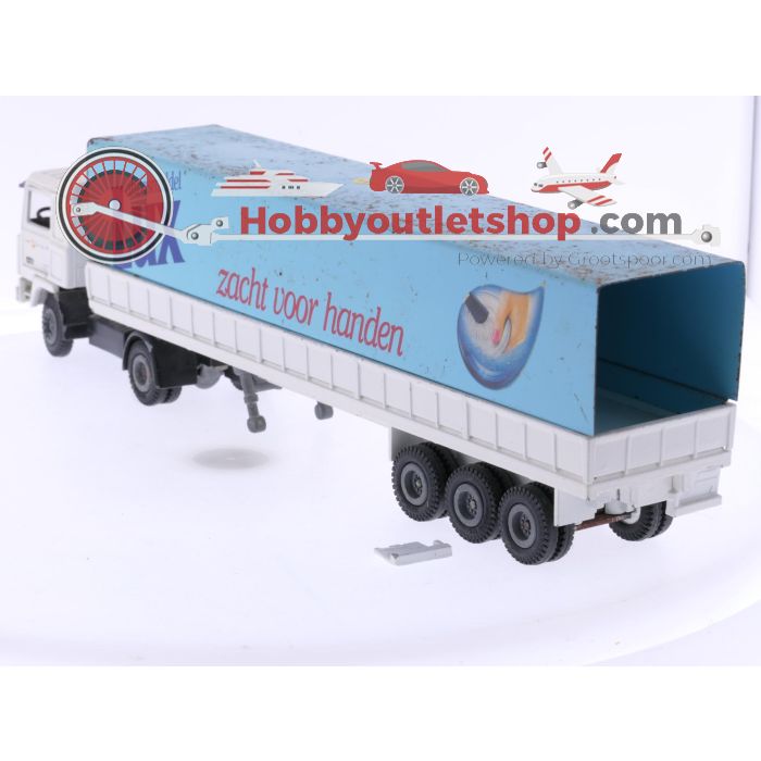 Schaal 1:50 Tekno Volvo F10 en Scania 142H vrachtwagen set Lux schoonmaakmiddelen OPTISCHE SCHADE / OPTICAL DAMAGE #6936