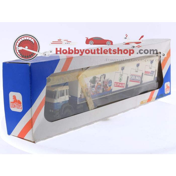 Schaal 1:50 Lion-toys No. 36 DAF 2100 trekker met gesloten oplegger "Spar, Gruma en Disky" #6945 - sku: 20250429111836 - Gebruikt - Zeer goede staat - Afbeelding 9