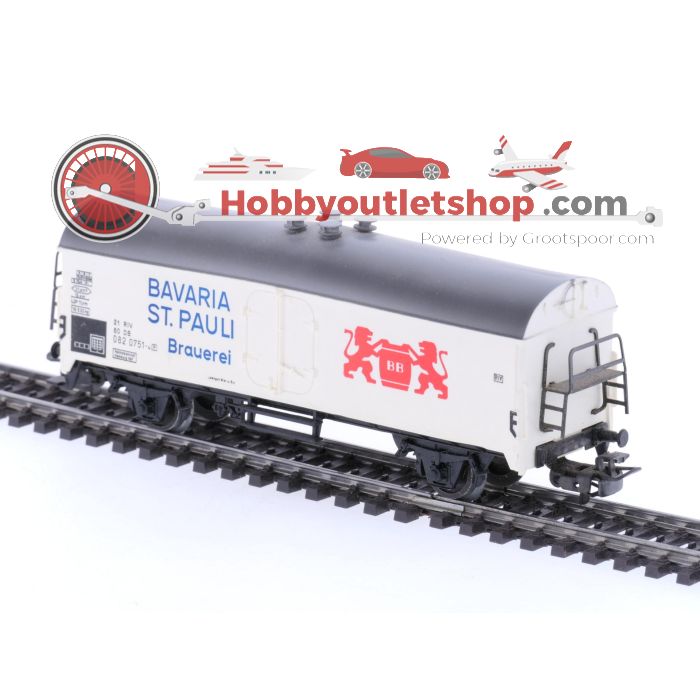 Schaal H0 Märklin 4667 gesloten goederenwagen 'Bavaria St. Pauli Brauerei' van de DB #7602