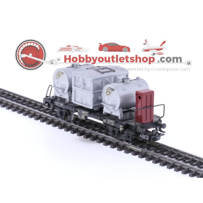 Schaal H0 Märklin 4625 BTmms 50 Container wagon van de DB #7605