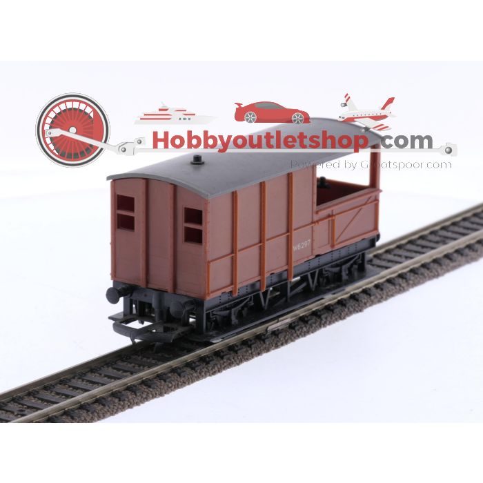 Schaal 00 Lima/Hornby 305689W, L204658, R19, R124 en R 340 diesel locomotief Class 08 887 met wagens van de BR #7618